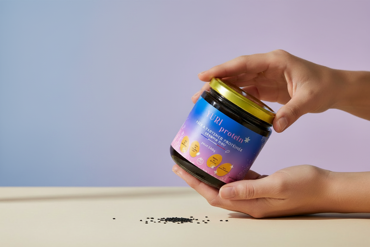 Bannière FAQ - fond couleurs pot sésame noir
